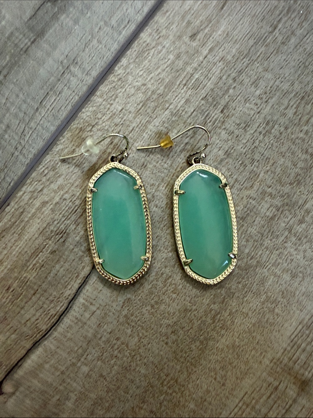 Kendra Scott Elle Drop Mint Green Oval Dangle Earrings